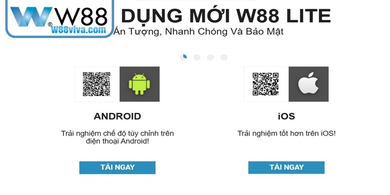 Để trải nghiệm đầy đủ các tính năng, bet thủ cần tải app W88 về thiết bị